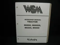 Kubota #97897-18004 Service Manual - M6800/ M9000