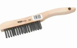 Forney #F70505 Scratch Brush with Shoe Handle, Carbon, 4 x 16 Rows