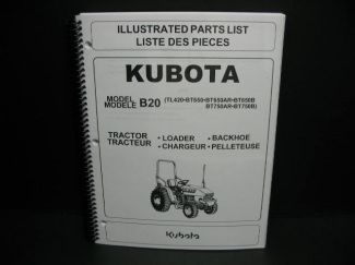 Kubota #97898-21053 B20 Parts Manual