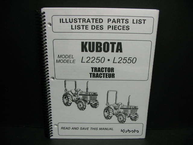 Kubota #97898-21040 L2250/L2550 Parts  Manual