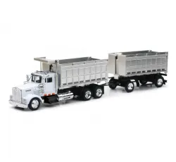 New-Ray Toys #15223B 1:43 Kenworth W900 Double Dump Truck