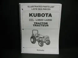 Kubota L3600/L4200 Parts  Manual Part #97898-21610