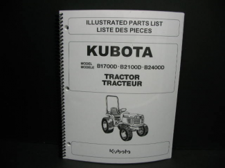 Kubota #97898-21701 B1700D / B2100D / B2400D PartsManual
