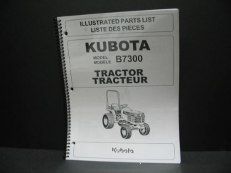 Kubota #97898-21900 B7300 Parts Manual