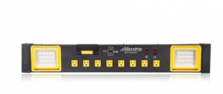 Maxxima Lighting #MEP-81000WL 8 Outlet 120VAC Power Strip Dua- Power Strip with Dual LED Lights