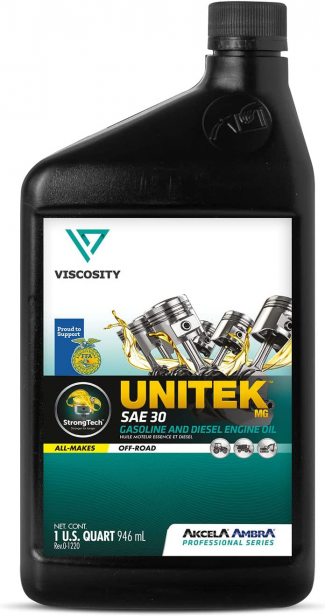 Viscosity Oil #74633DX6US Unitek SAE 30 MG Gasoline & Diesel Engine Oil - Quart