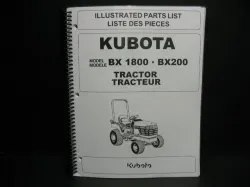 Kubota #97898-41286 BX1800/BX2200 Parts Manual