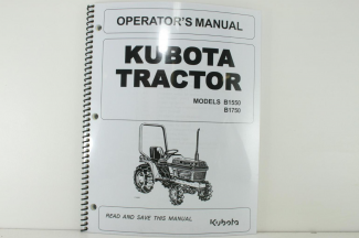 Kubota #66416-62913 B1550 & B1750 Operators Manual - GEAR DRIVE 