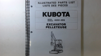 Kubota #97899-10230 KX91-3 Parts  Manuals