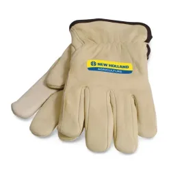 New Holland #BN6825M Grain Cowhide Gloves Medium Size, NH