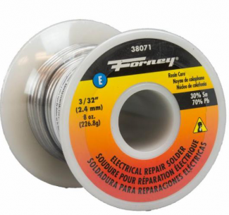 Forney #F38071 Solder, Electrical Repair, Rosin Core, 3/32 in, 8 Ounce
