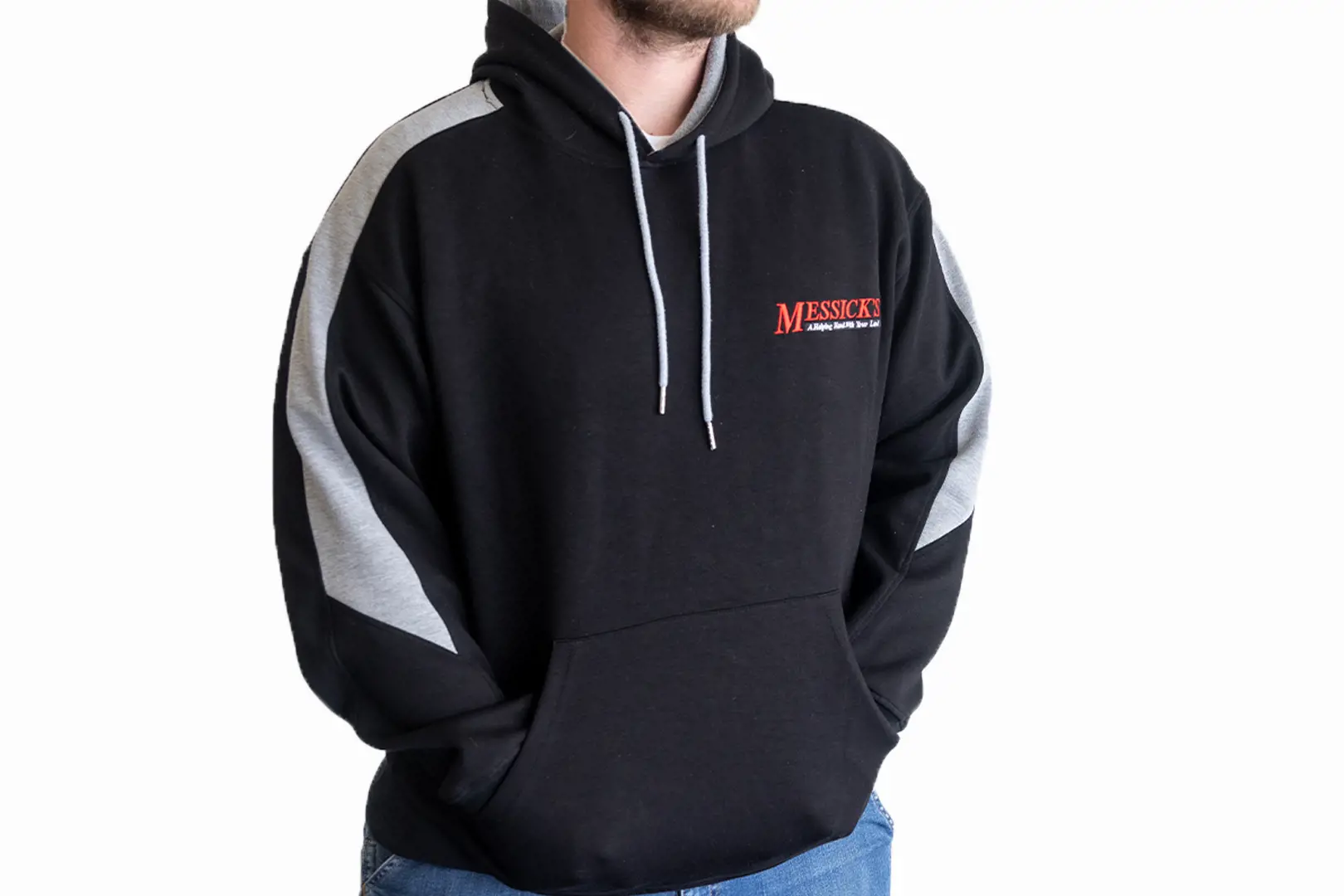 Image 1 for #MFEHOODIEBGR Messick's Black / Gray Hoodie