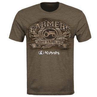 Kubota #KB04-1090 Kubota Heathered Brown Barn Board T-Shirt