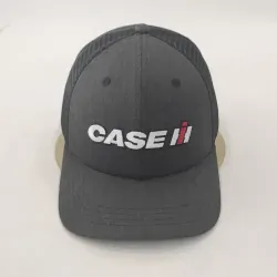 540 Brands #A3355 Case IH Charcoal Heather and Black Trucker Cap