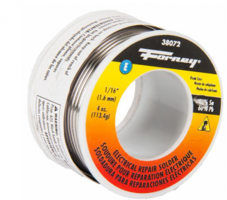 Forney #F38072 Solder, Electrical Repair, Rosin Core, 1/16 in, 4 Ounce