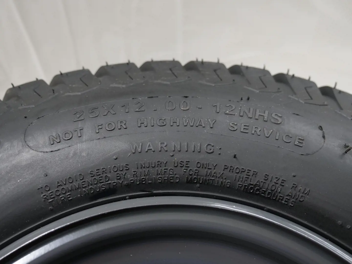 Image 2 for #K7591-19613 TURF Steel Wheel Tire, ASSY (25X12-12)