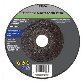 Forney #F72306 Grinding Wheel, Metal Type 27, 4" x 1/8" x 5/8"