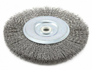 Forney #F72745 Wire Wheel, Crimped, 6 in x .012 in x 1/2 in - 5/8 in Arbor