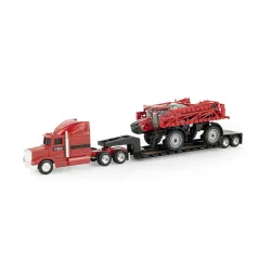 ERTL #ZFN44379 1:64 Case IH Patriot 4350 Sprayer on Semi with Lowboy Trailer