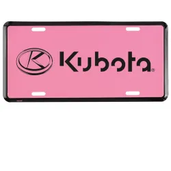 Kubota #2002228410001 Kubota Pink License Plate