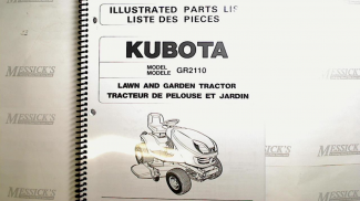 Kubota #97898-41890 GR2110 Parts Manual