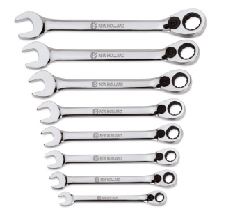 New Holland #SN70001 New Holland Ratcheting Box Combination Wrench Sets Size SAE