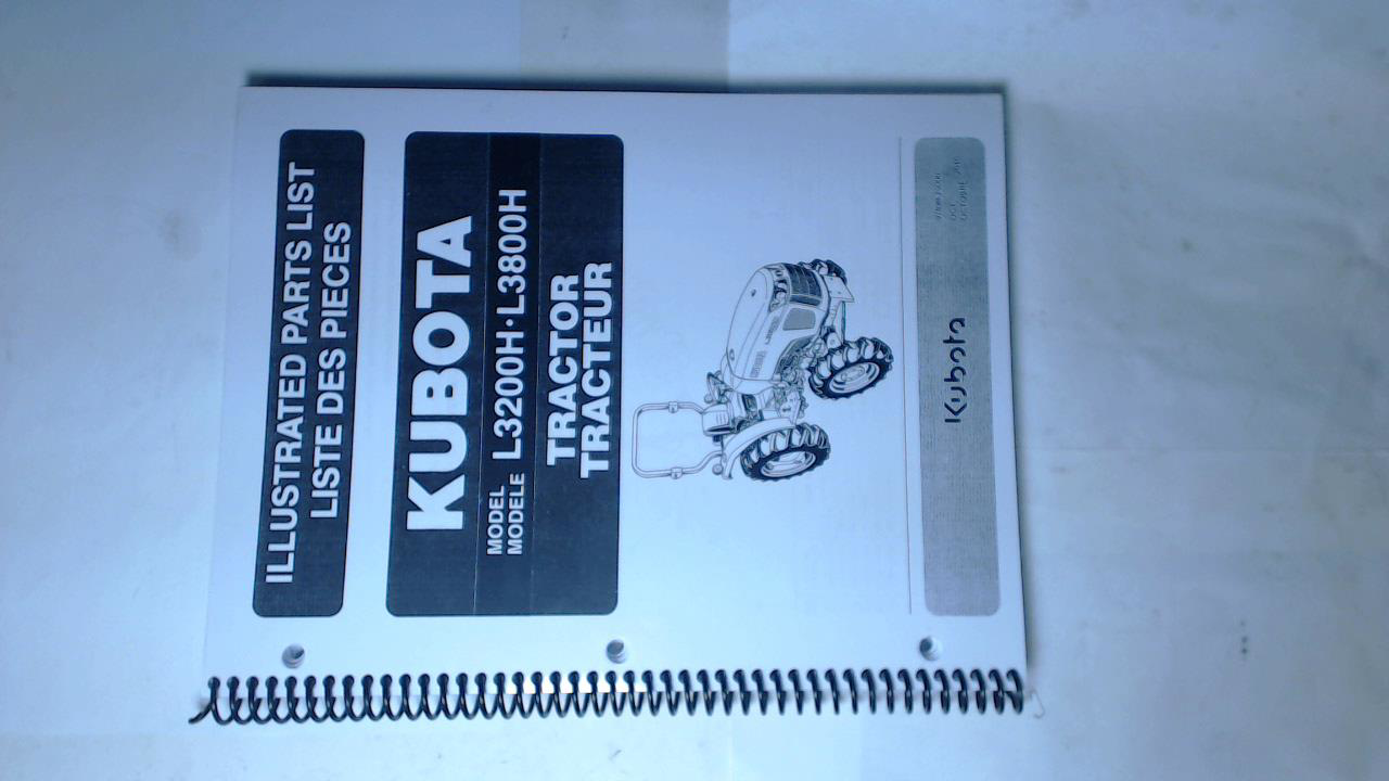 Kubota #97898-25000 L3200H L3800H Parts Manual