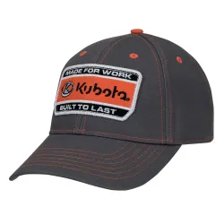 Kubota #KT18A-H166 Kubota Charcoal Twill Patch Cap