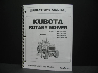 Kubota #K5764-71115  RCK60-24B,RC Owners Manual 