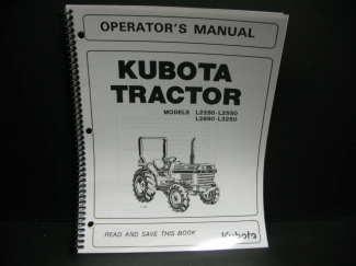 Kubota #32430-19721 L2250/L2550 /L2850/ L3250 Owners Manual 