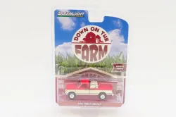 Greenlight Collectibles #48090-E 1:64 1991 Ford F-250 XLT with Fuel Transfer Tank – Scarlet Red & Colonial White