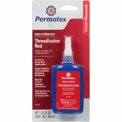 Permatex #PERM27140 High Strength Thread-locker Red 1.22FL OZ