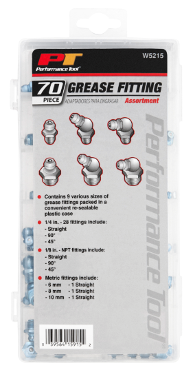 Automotive Supplies #PERFW5215 70 Piece Grease Fitting Assortment