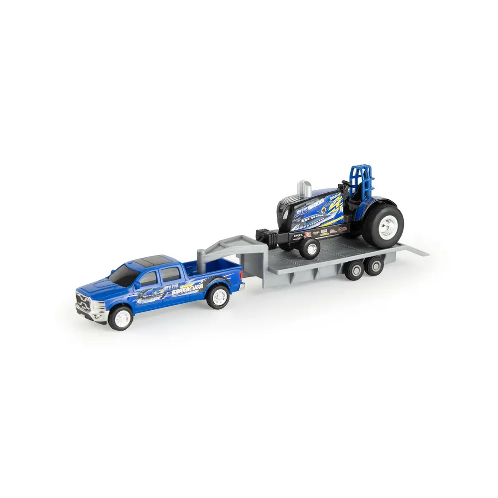 Image 1 for #ERT47570 1:64 New Holland Puller Tractor Truck and Trailer Set