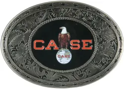 SpecCast #ZJD604 Case Eagle on Globe Western Enamel Belt Buckle