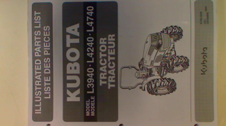 Kubota #97898-23500 L3940 L4240 L4740 ROPS Variant Parts Manual