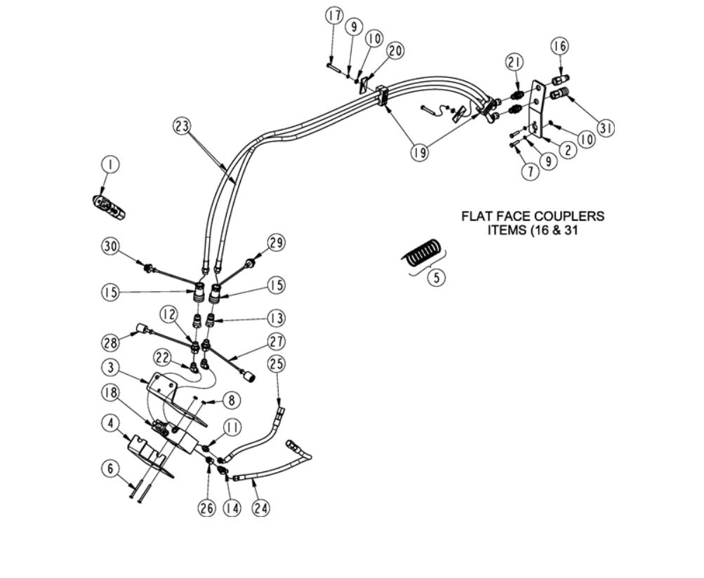 Landpride #380-311A MX54 & 6000 CAB Third Function Valve Kit image 1