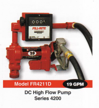 Fill-Rite #FR4211D  12 Volt Fuel Pump / With Meter (19 Gpm) FR4211D