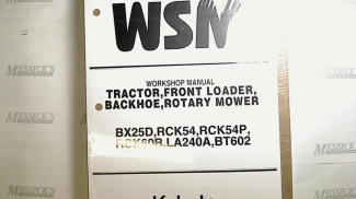 Kubota #9Y111-08570 Kubota BX25D RCK54/P/60B LA240A & BT602 Tractor, Mower Deck, Loader & Backhoe Shop Manual