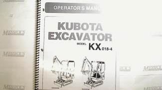 Kubota #RG158-81953 KX018-4 Operators Manual